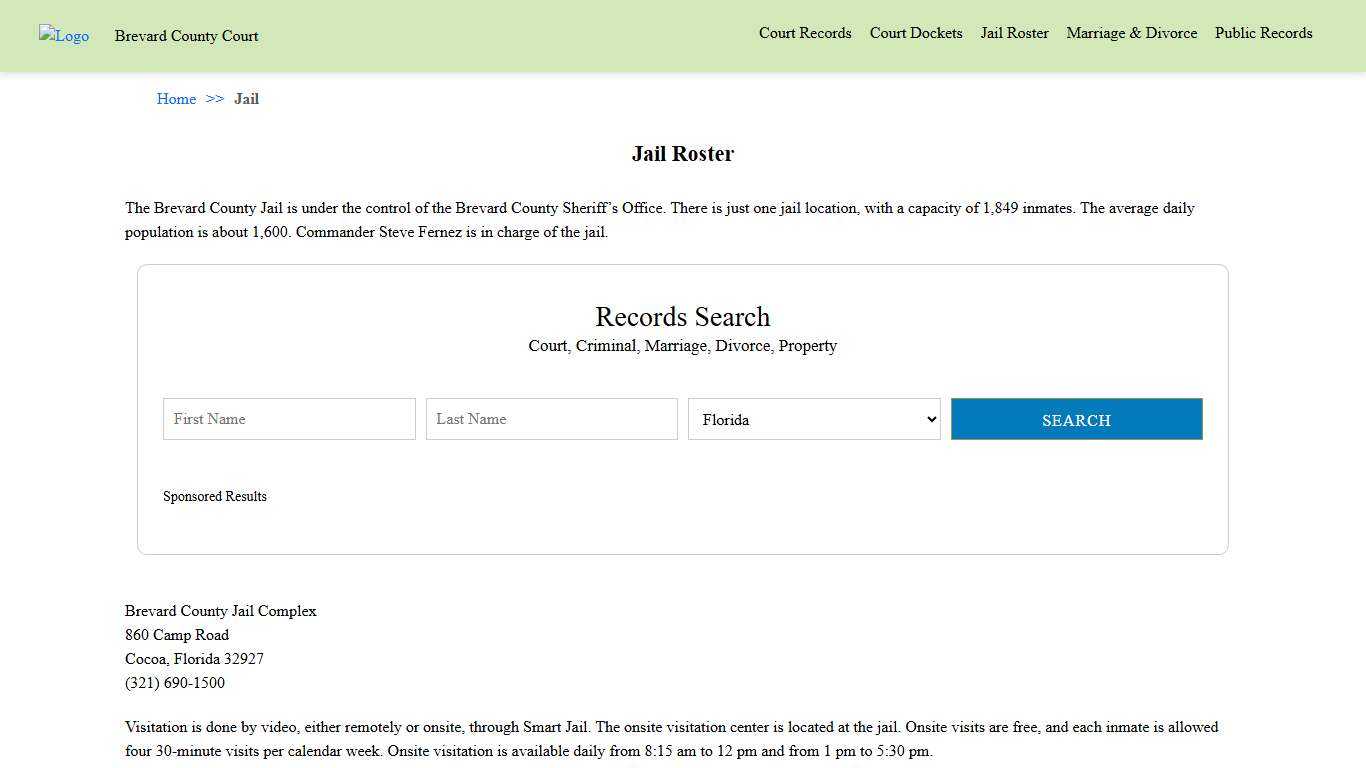 Jail Roster Brevard County Court